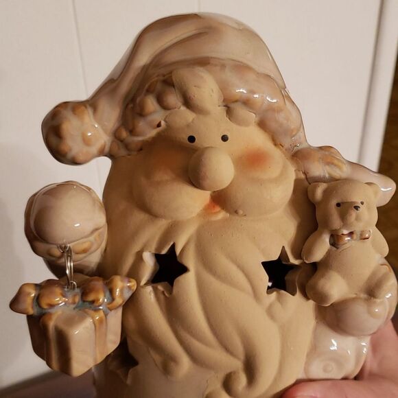 Vintage Porcelain Santa Christmas Tealight Holder - Picture 11 of 11